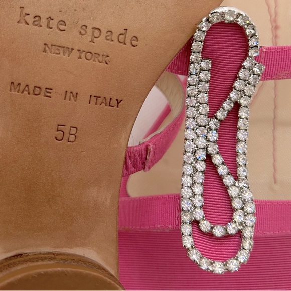 Kate Spade New York Rhinestone Embellished Slide Sandals, Pink 5 - Picture 3 of 8